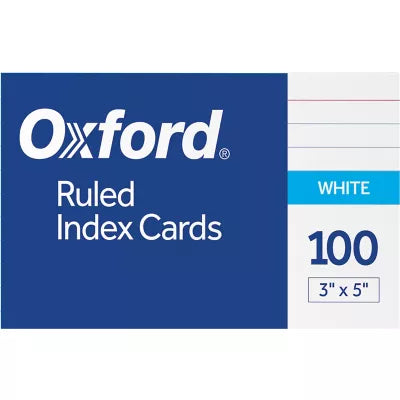 INDEXCARD 3x5 100CT RULED - New (SKU: 737617)